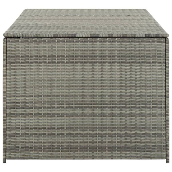 vidaXL Κουτί Αποθήκευσης Κήπου Γκρι 180x90x70 εκ. από Συνθετικό Ρατάν