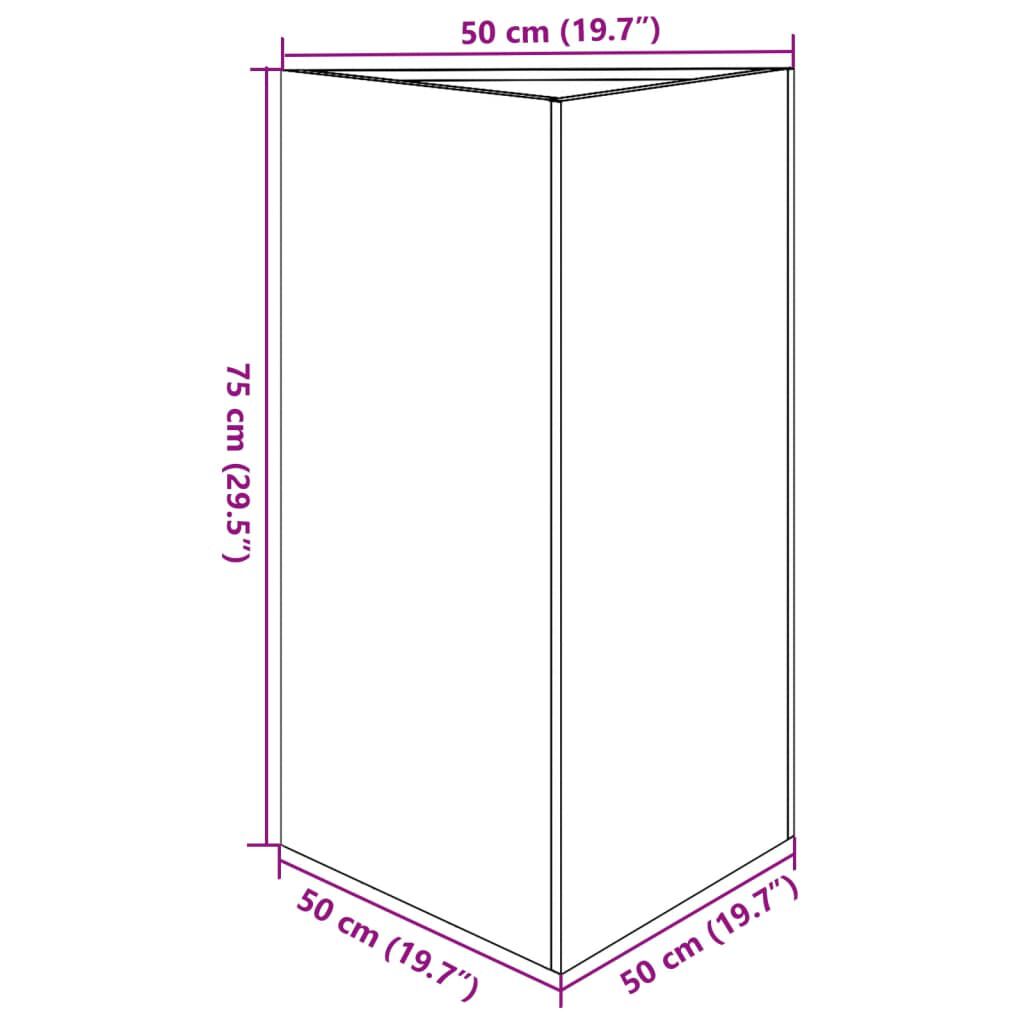 vidaXL Ζαρντινιέρες Κήπου 2τεμ. 50x43x75 εκ Ατσάλι Σκληρυθέν στον Αέρα