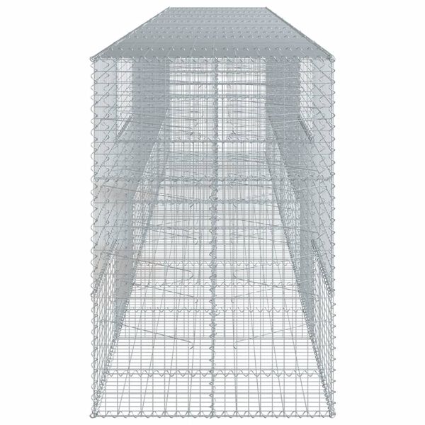 vidaXL Συρματοκιβώτιο με Κάλυμμα 700x100x150εκ από Γαλβανισμένο Χάλυβα