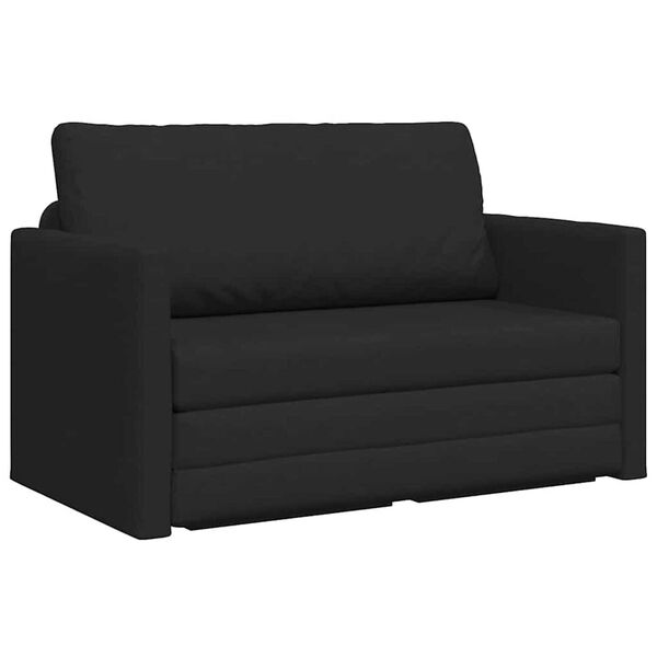 vidaXL Κρεβάτι καναπές Μαύρο 124 x 71 x 78 εκ ύφασμα