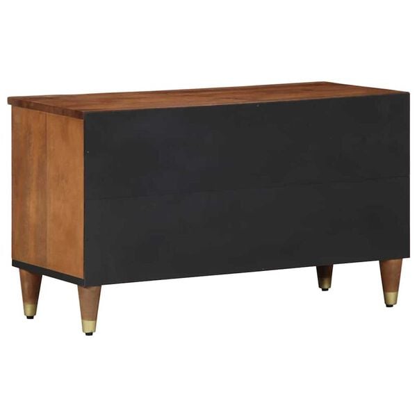 vidaXL Ντουλάπι TV με ράφι Καφέ 80 x 33.5 x 46 εκ. Μασίφ ξύλο μάνγκο