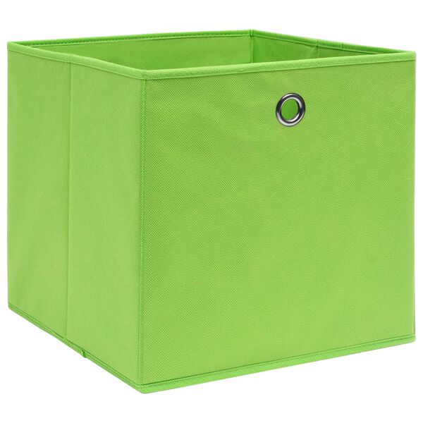 vidaXL Κουτιά Αποθήκευσης 4 τεμ. Πράσινα 28x28x28 εκ. Ύφασμα Non-woven