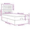 vidaXL Οθωμανικό κρεβάτι με στρώματα Μαύρο 90x190cm Velvet