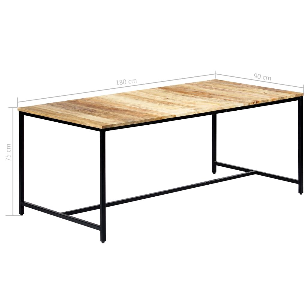 vidaXL Τραπεζαρία 180 x 90 x 75 εκ. από Μασίφ Ακατέργαστο Ξύλο Μάνγκο