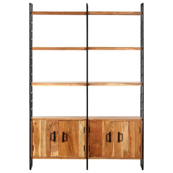 vidaXL Βιβλιοθήκη με 4 Επίπεδα 124 x 30 x 180 εκ. Μασίφ Ξύλο Ακακίας