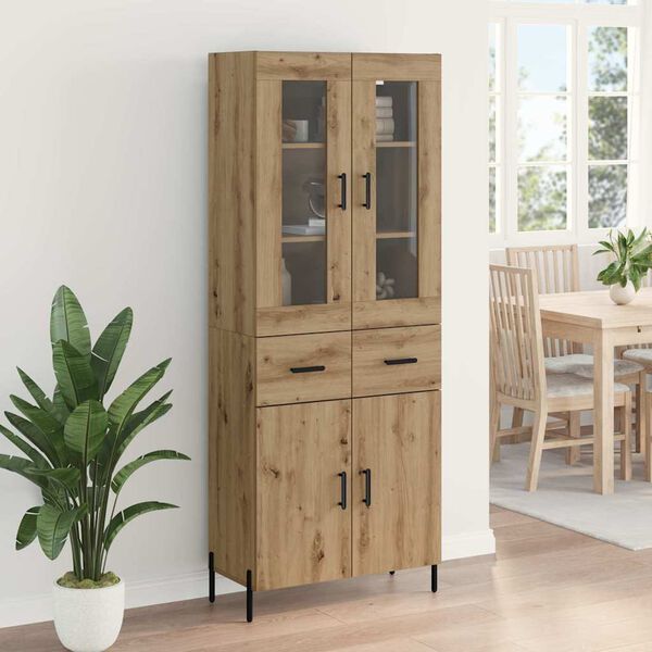 vidaXL Highboard Artisan Oak 69,5 x 34 x 180 &epsilon;&kappa;. &Epsilon;&pi;&epsilon;&xi;&epsilon;&rho;&gamma;&alpha;&sigma;&mu;έ&nu;&omicron; &xi;ύ&lambda;&omicron;