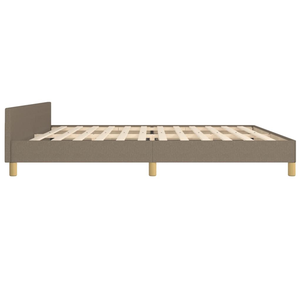 vidaXL Σκελετός Κρεβατιού Χωρίς Στρώμα Taupe 200x200 εκ.Υφασμάτινο