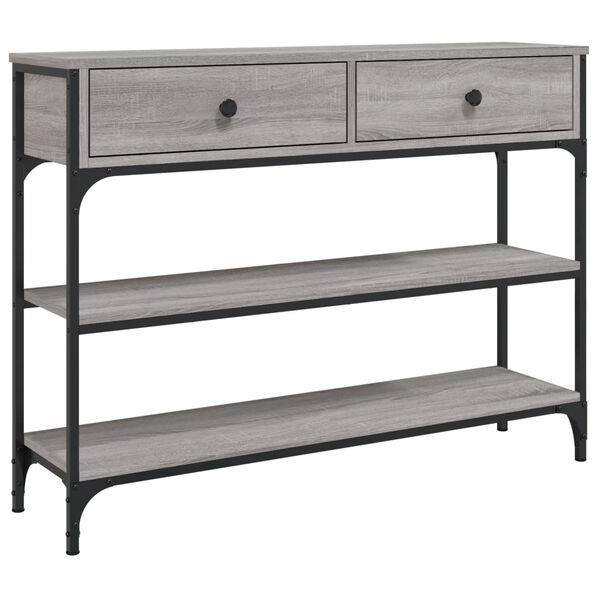 vidaXL Τραπέζι Κονσόλα Γκρι Sonoma 100x25x75 εκ. Επεξεργασμένο Ξύλο