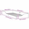 vidaXL Κρεβάτι δαπέδου Καφέ 90 x 210 cm Μασίφ ξύλο πεύκου