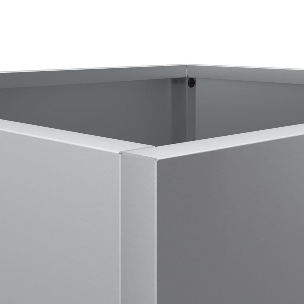 vidaXL Ζαρντινιέρα Ασημί 32 x 30 x 29 εκ. από Γαλβανισμένο Χάλυβα