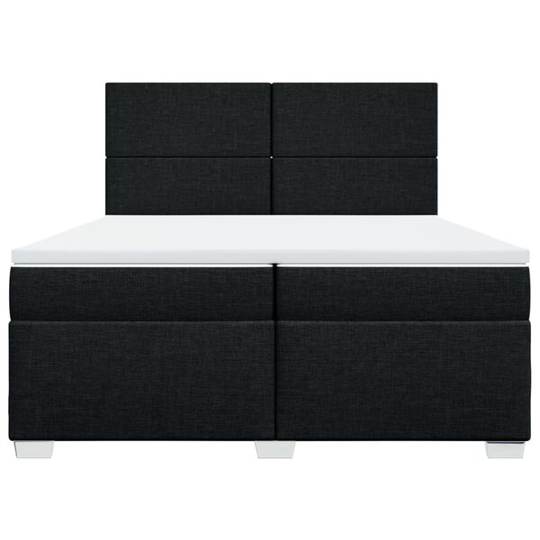 vidaXL &Kappa;&rho;&epsilon;&beta;ά&tau;&iota; Boxspring &mu;&epsilon; &Sigma;&tau;&rho;ώ&mu;&alpha; &Mu;&alpha;ύ&rho;&omicron; 200x200 &epsilon;&kappa;. &Upsilon;&phi;&alpha;&sigma;&mu;ά&tau;&iota;&nu;&omicron;