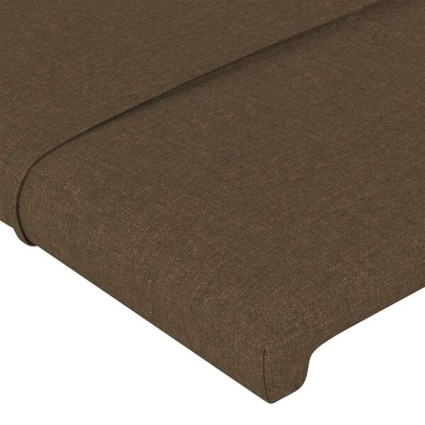 vidaXL Κεφαλάρια Κρεβατιού 2 τεμ. Σκ. Καφέ 100x5x78/88 εκ. Υφασμάτινο