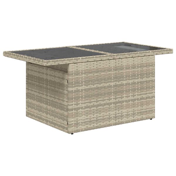 vidaXL Σετ Καναπέ Κήπου με μαξιλάρι 9 pcs Ανοιχτό γκρι Πολυ ράταν