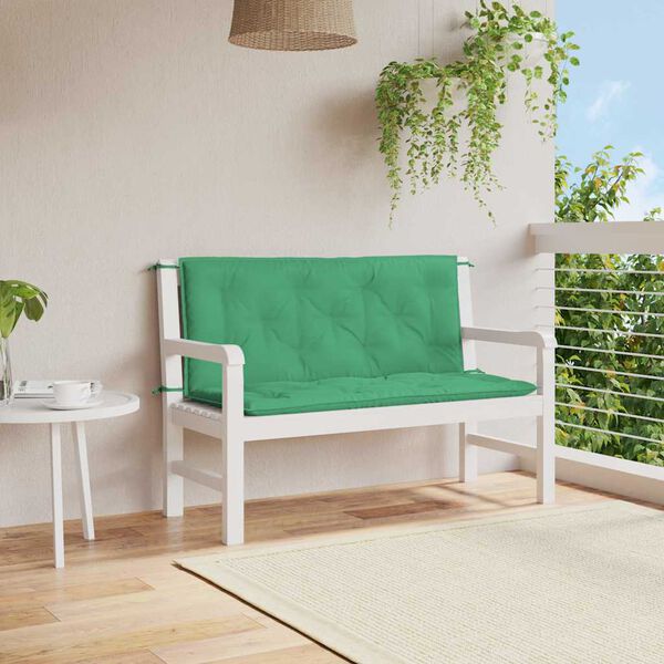 vidaXL Μαξιλάρι Πάγκου Κήπου Γκρι 120x(50+50)x7 εκ. Ύφασμα Oxford