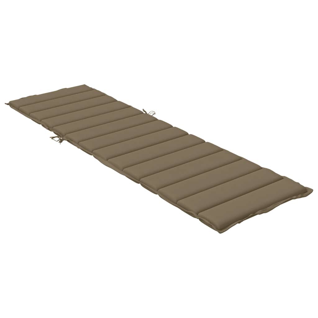 vidaXL Μαξιλάρι Ξαπλώστρας Taupe Μελανζέ 200x60x4 εκ. Ύφασμα