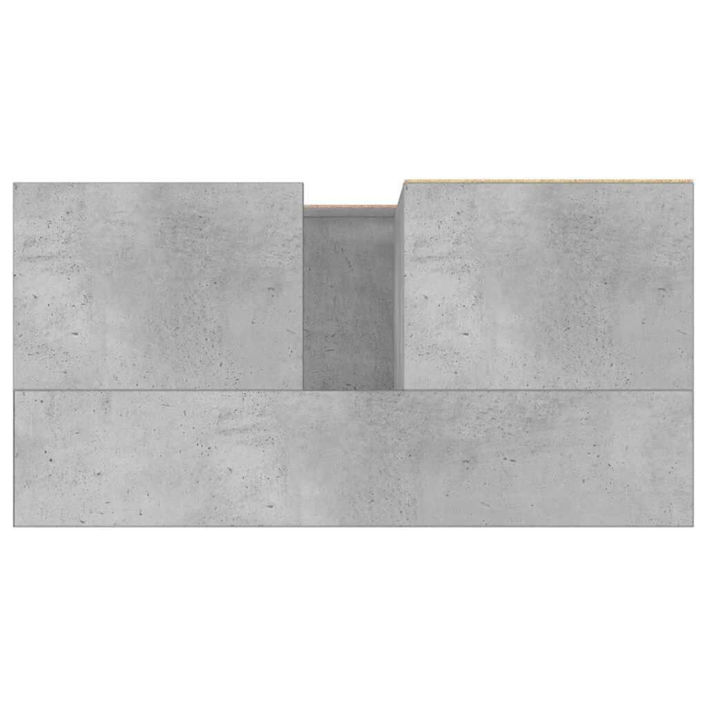 vidaXL Ντουλάπι Μπάνιου Γκρι Σκυροδέματος 65x33x60 εκ. Επεξ. Ξύλο