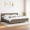 vidaXL &Kappa;&rho;&epsilon;&beta;ά&tau;&iota; Boxspring &mu;&epsilon; &Sigma;&tau;&rho;ώ&mu;&alpha; Taupe 200x200 &epsilon;&kappa;. &Upsilon;&phi;&alpha;&sigma;&mu;ά&tau;&iota;&nu;&omicron;