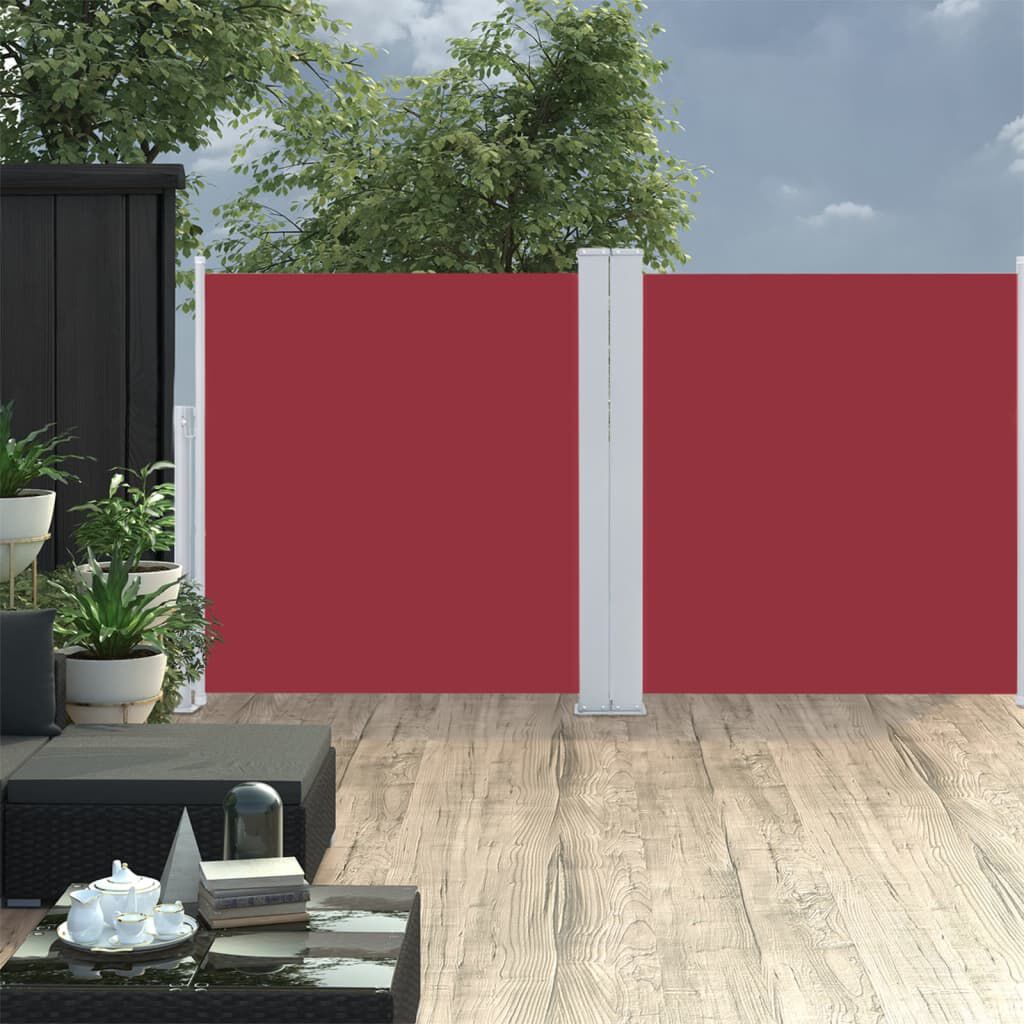 vidaXL Σκίαστρο Πλαϊνό Συρόμενο Κόκκινο 220 x 600 εκ.