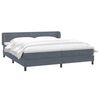 vidaXL Box Spring Κρεβάτι με στρώματα Σκούρο γκρι 180x220 cm Βελούδινο