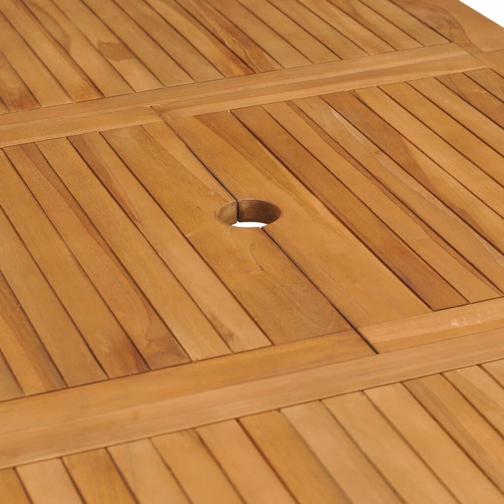 vidaXL Τραπέζι Κήπου Επεκτεινόμενο (110-160)x80x75 εκ. Μασίφ Ξύλο Teak