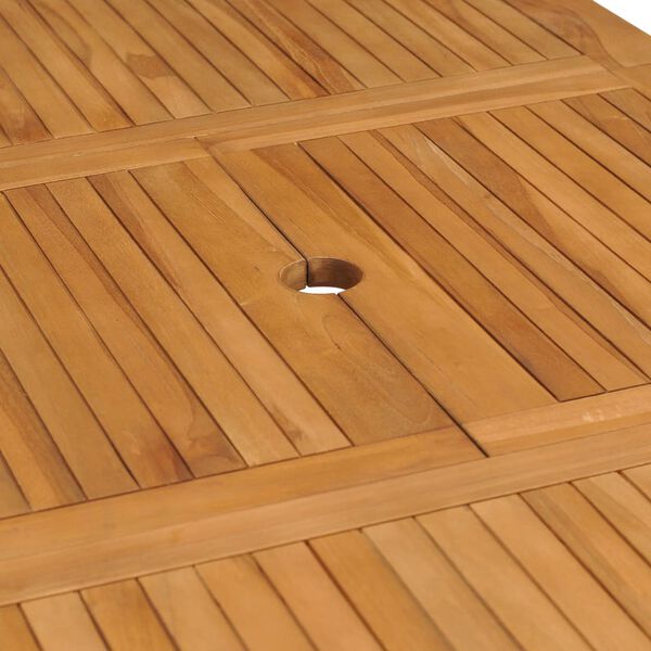 vidaXL Τραπέζι Κήπου Επεκτεινόμενο (110-160)x80x75 εκ. Μασίφ Ξύλο Teak