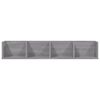 vidaXL Ραφιέρα Τοίχου για CD Γκρι Sonoma 100x18x18 εκ. Επεξεργ. Ξύλο