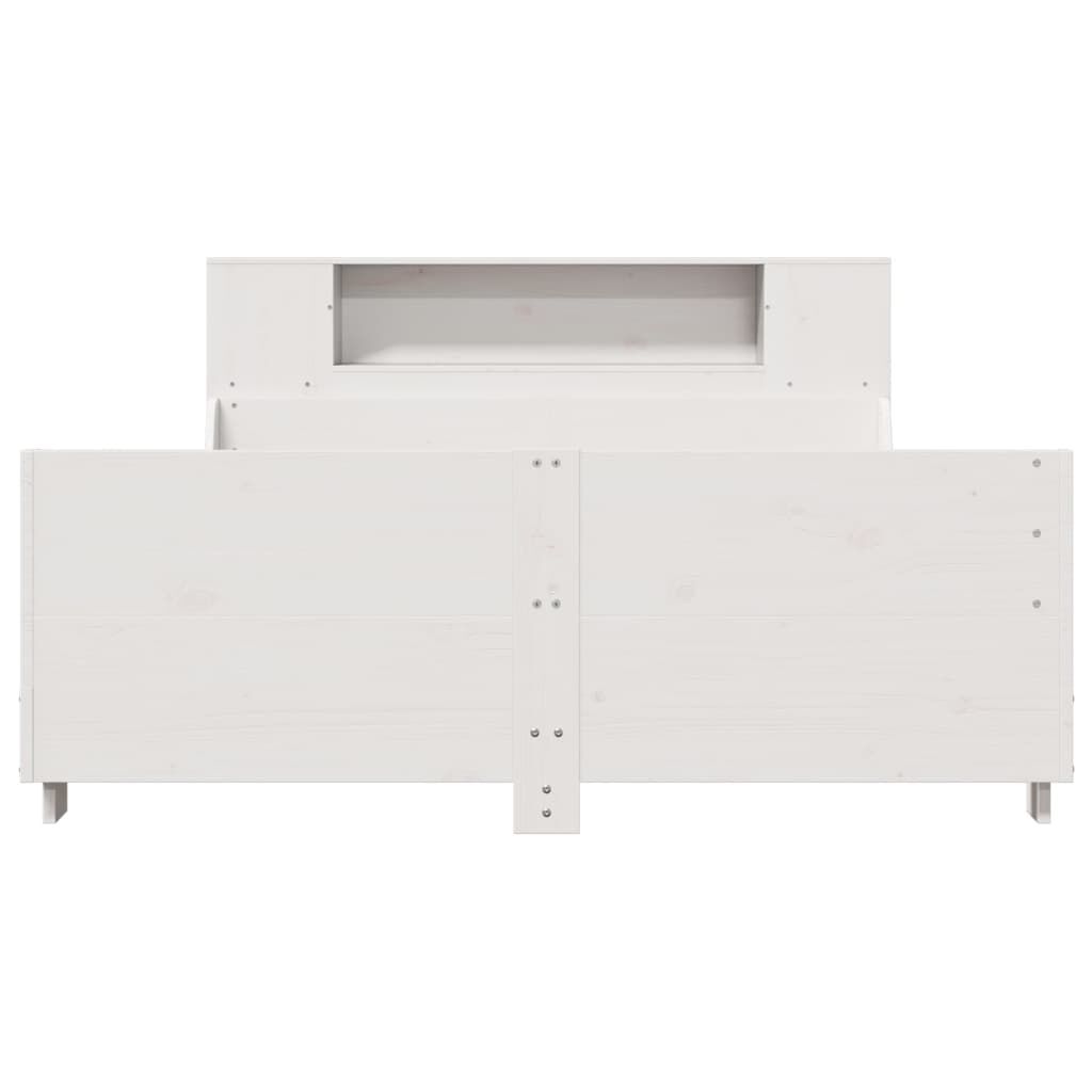 vidaXL Σκελετός Κρεβ. Χωρίς Στρώμα Λευκό 140x190 εκ Μασίφ Πεύκο