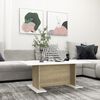 vidaXL Τραπεζάκι Σαλονιού Λευκό/Sonoma Δρυς 103,5x60x40 εκ Μοριοσανίδα