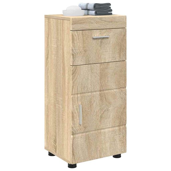 vidaXL Ντουλάπι Μπάνιου με πόρτα TULUM Sonoma Δρυς 37 x 31.5 x 82 εκ