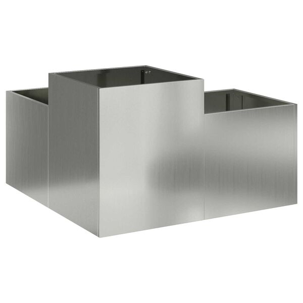 vidaXL Γλάστρα Κήπου 100x100x48 εκ Γαλβανισμένο Ατσάλι
