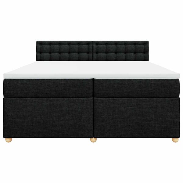 vidaXL &Kappa;&rho;&epsilon;&beta;ά&tau;&iota; Boxspring &mu;&epsilon; &Sigma;&tau;&rho;ώ&mu;&alpha; &Mu;&alpha;ύ&rho;&omicron; 200x200 &epsilon;&kappa;. &Upsilon;&phi;&alpha;&sigma;&mu;ά&tau;&iota;&nu;&omicron;