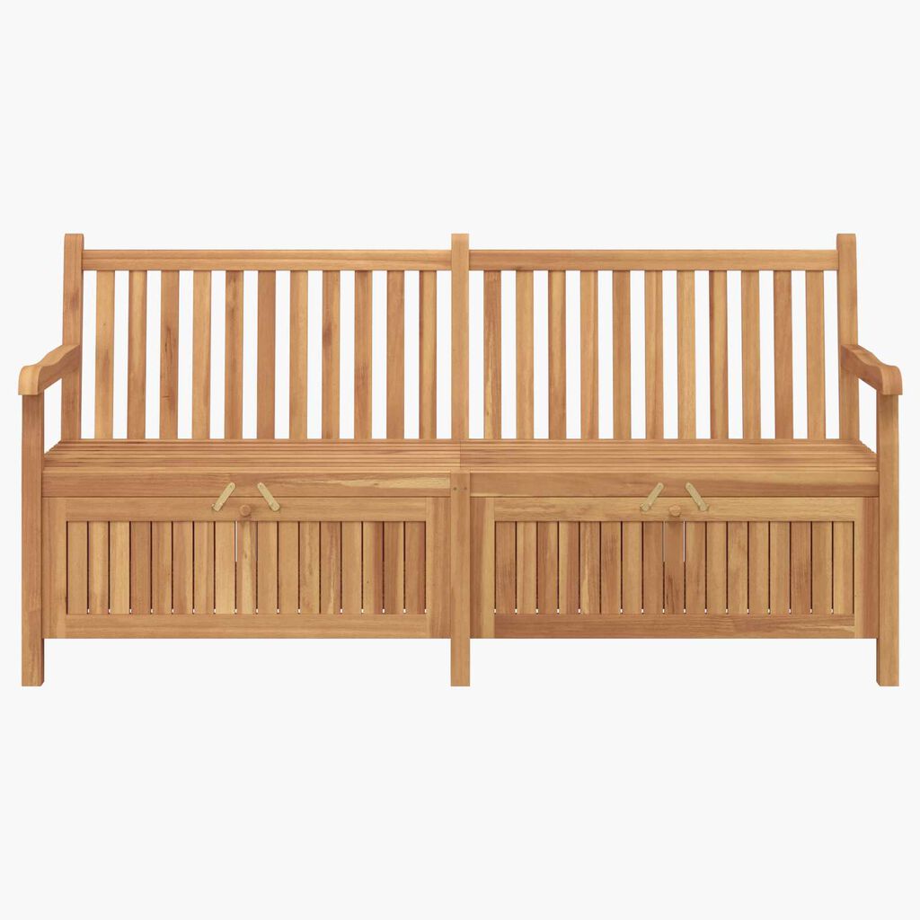 vidaXL Πάγκος Αποθήκευσης Κήπου Καφέ 228 x 60 x 90 εκ Μασίφ ξύλο teak