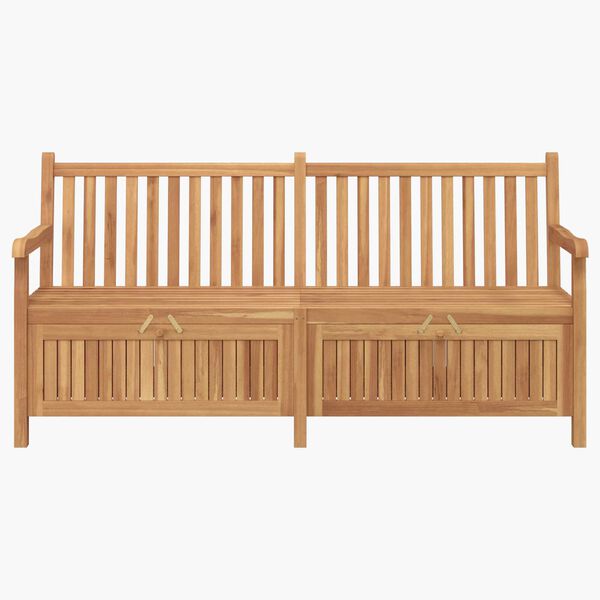 vidaXL Πάγκος Αποθήκευσης Κήπου Καφέ 228 x 60 x 90 εκ Μασίφ ξύλο teak