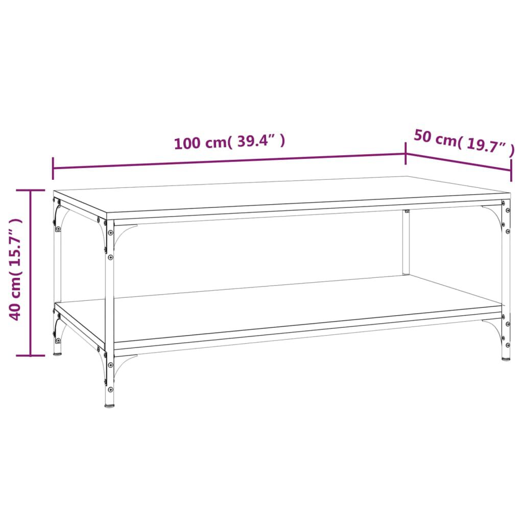 vidaXL Τραπεζάκι Σαλονιού Sonoma Δρυς 100x50x40 εκ. Επεξεργασμένο Ξύλο