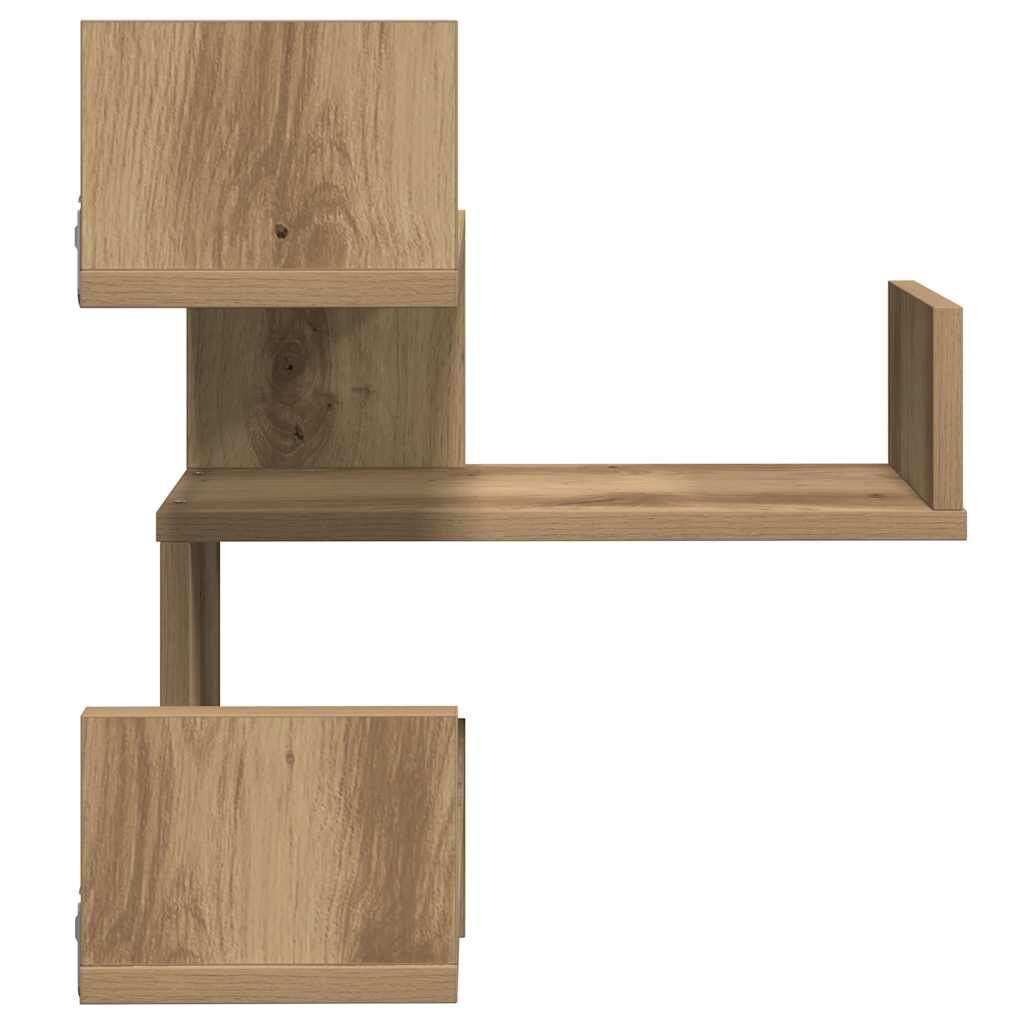 vidaXL Γωνιακό ράφι τοίχου Δρυς τεχνίτης 40x40x49,5 cm