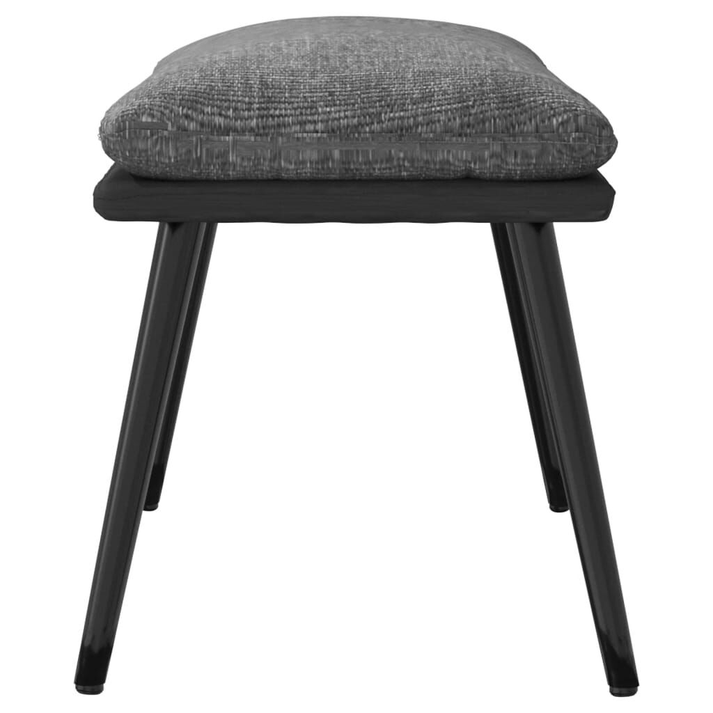 vidaXL Υποπόδιο Ανοιχτό Γκρι 45x29,5x35 εκ. Ύφασμα & Συνθετικό Δέρμα