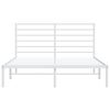 vidaXL Πλαίσιο Κρεβατιού με Κεφαλάρι Λευκό 160x200 εκ. Μεταλλικό