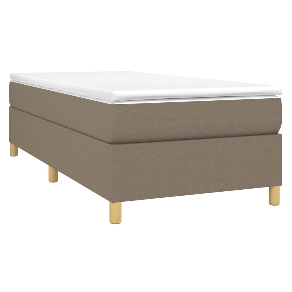 vidaXL Σκελετός Κρεβατιού Χωρίς Στρώμα Taupe 90x190 εκ. Υφασμάτινο