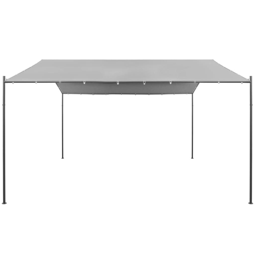 vidaXL Κιόσκι Κήπου Ανθρακί 400 x 400 x 260 εκ. Ατσάλινο
