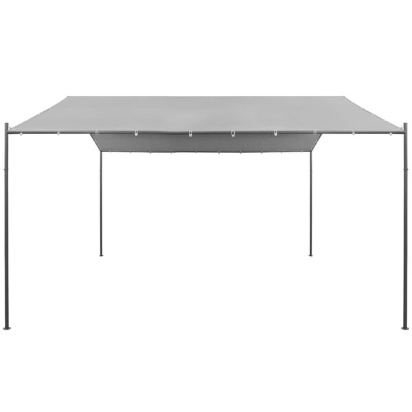 vidaXL Κιόσκι Κήπου Ανθρακί 400 x 400 x 260 εκ. Ατσάλινο