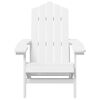 vidaXL Καρέκλα Κήπου Adirondack Λευκή από HDPE
