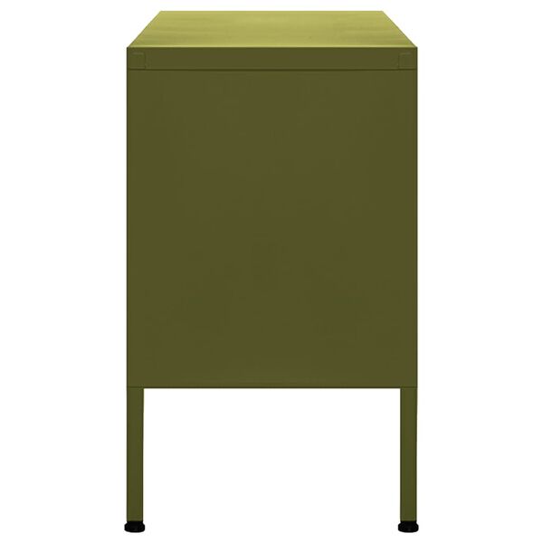 vidaXL Έπιπλο Τηλεόρασης Πράσινο Λαδί 105x35x50 εκ. από Ατσάλι