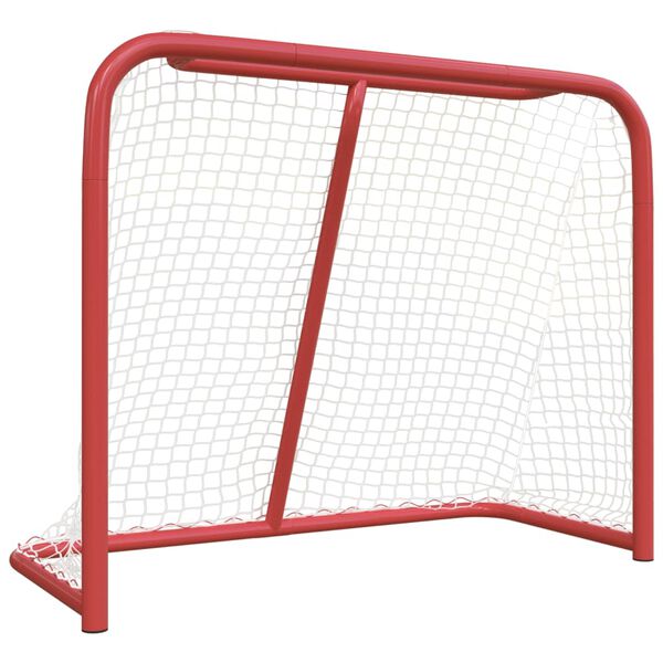vidaXL Τέρμα Χόκεϊ Κόκκινο και Λευκό 183 x 71 x 122 εκ. από Πολυεστέρα