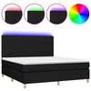 vidaXL &Kappa;&rho;&epsilon;&beta;ά&tau;&iota; Boxspring &mu;&epsilon; &Sigma;&tau;&rho;ώ&mu;&alpha; & LED &Mu;&alpha;ύ&rho;&omicron; 160x200 &epsilon;&kappa;. &Upsilon;&phi;&alpha;&sigma;&mu;ά&tau;&iota;&nu;&omicron;