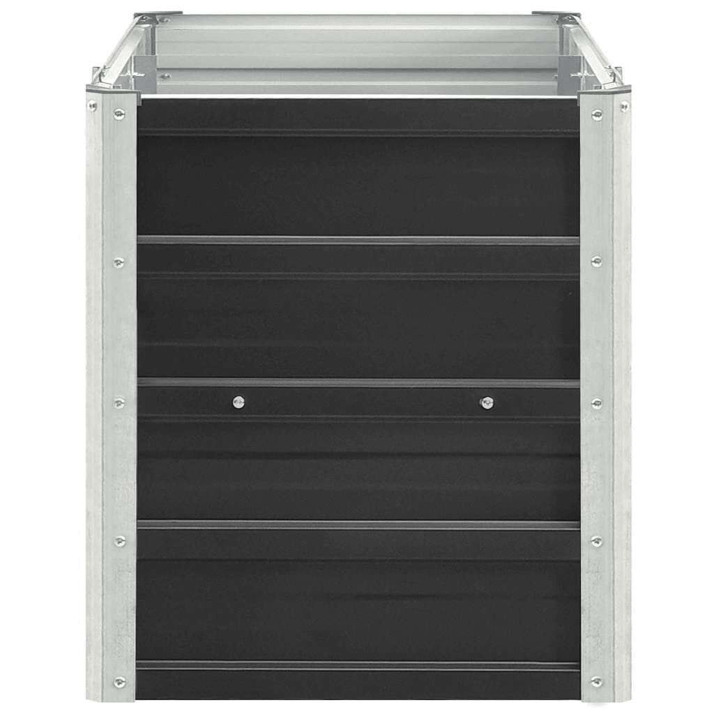 vidaXL Ζαρντινιέρα Υπερυψωμένη Ανθρακί 240x40x45 εκ. Γαλβαν. Χάλυβας