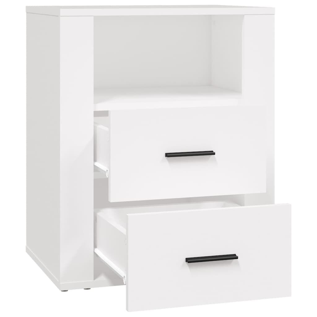 vidaXL Κομοδίνο Λευκό 50 x 36 x 60 εκ. από Επεξεργασμένο Ξύλο