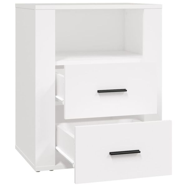 vidaXL Κομοδίνο Λευκό 50 x 36 x 60 εκ. από Επεξεργασμένο Ξύλο