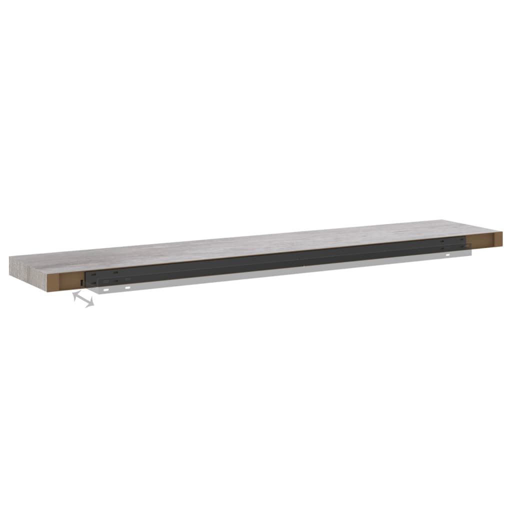 vidaXL Ράφι Τοίχου Γκρι Σκυροδέματος 120x23,5x3,8 εκ. από MDF