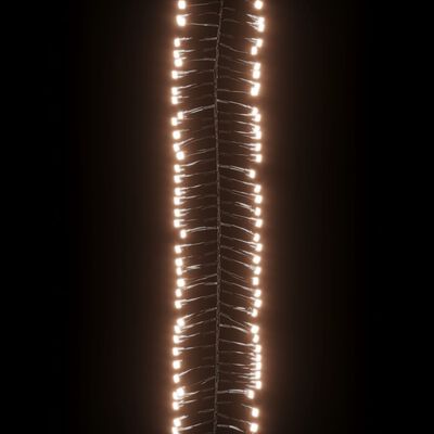 vidaXL Φωτάκια Cluster με 2000 LED Θερμό Λευκό 17 μ. από PVC