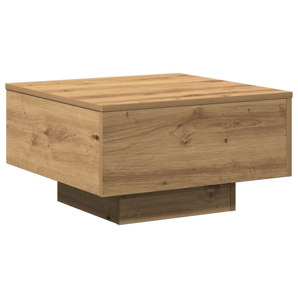 vidaXL Τραπέζι Σαλονιού Artisian από Δρυό 55x55x31 εκ. Φτιαγμένο από ξύλο